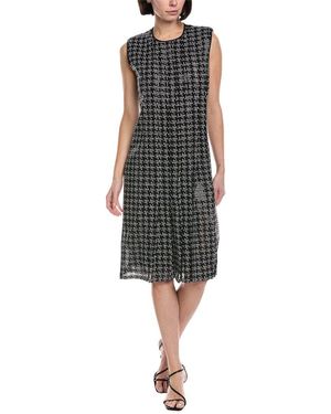 Akris Sequin Silk-Lined Mini Dress - Black
