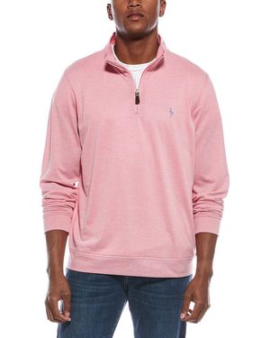 Tailorbyrd Dobby Twill 1/4-Zip Pullover - Pink