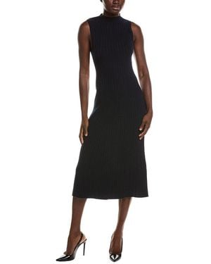 Theory Cable Rib Wool-Blend Sweaterdress - Black