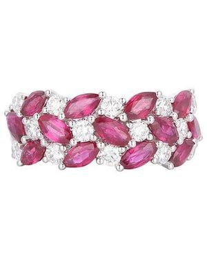 Gregg Ruth 14K 2.96 Ct. Tw. Diamond & Ruby Ring - Pink