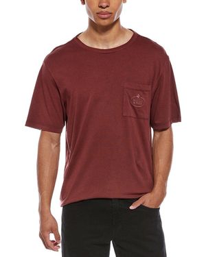 Scotch & Soda Garment-Dyed Pocket T-Shirt - Red