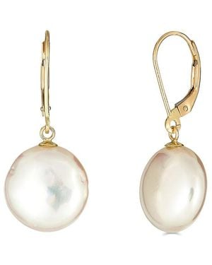 Belpearl 14K 12Mm Pearl Earrings - Metallic