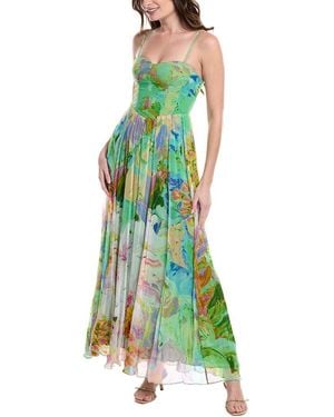 Hemant & Nandita Corseted Maxi Dress - Green