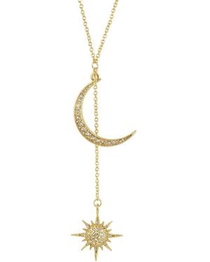 Liv Oliver 18K Plated Cz Necklace - Metallic