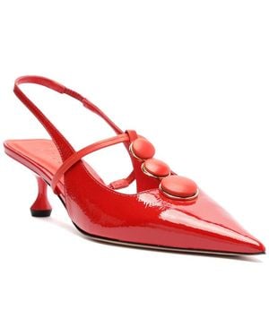 Vicenza Servia Patent Sling-Back - Red