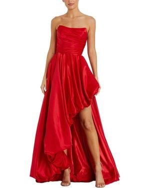 Mac Duggal Strapless Ruched Gown - Red