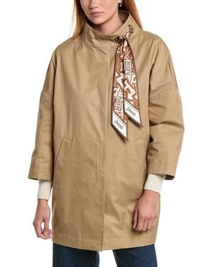 Herno Gabardine Silk-Trim Jacket - Natural
