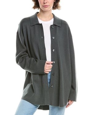 Forte Cashmere-blend Shacket - Gray
