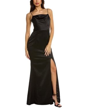 Black by Bariano Lana Gown - Black