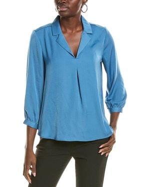 Vince Camuto Vintage Blue Shirttail Blouse