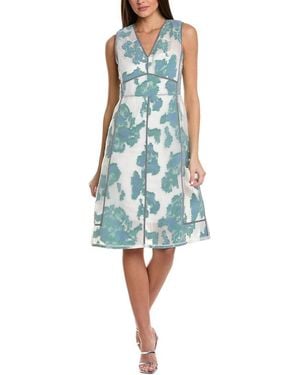 3.1 Phillip Lim Abstract Daisy Fil Coupe Silk-blend Midi Dress - Blue
