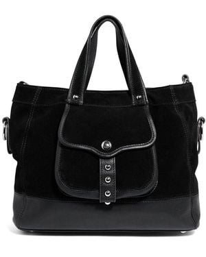 Aimee Kestenberg Great Escape Convertible Suede Shopper Tote - Black