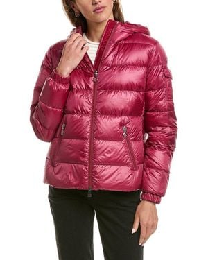 Moncler Glesse Hooded Short Down Jacket - Red