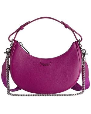 Zadig & Voltaire Moonrock Grained Leather Crossbody - Purple