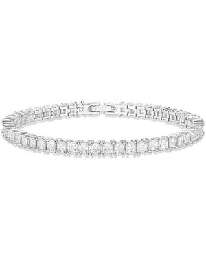 Liv Oliver Plated Cz Tennis Bracelet - White