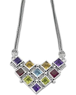 Samuel B. 7.00 Ct. Tw. Gemstone Necklace - Blue