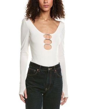 Alice + Olivia Kalena Bodysuit - White