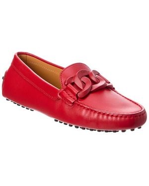 Tod's Leather Loafer - Red