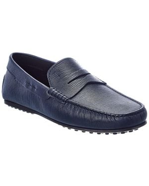 Tod's Tods City Gommino Leather Loafer - Blue
