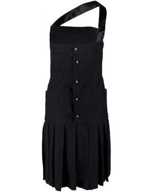 CHANEL Pleated Dress, Size Eu; 42 (authentic Pre-loved) - Black