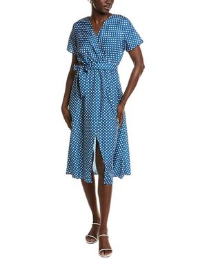 IPPONELLI Faux Wrap Dress - Blue