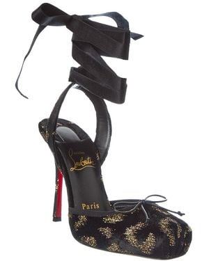 Christian Louboutin Cassia 100 Velvet Pump - Black