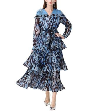 MIRA RICHI Midi Dress - Blue