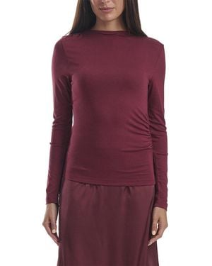 Splendid Dana Mock Neck Top - Purple