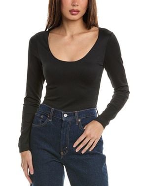 Socialite Scoop Neck Top - Black