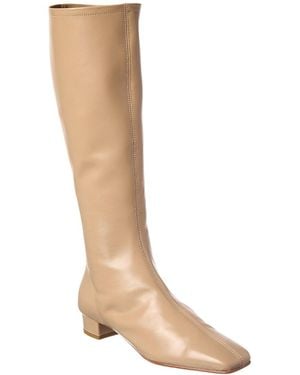 BY FAR Edie Leather Knee-high Boot - White