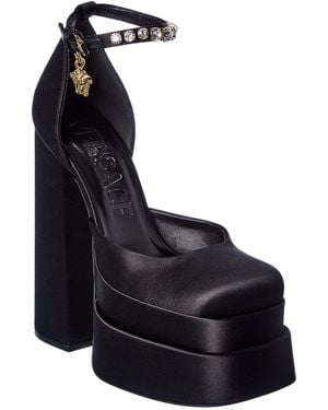 Versace Medusa Satin Platform Pump - Black