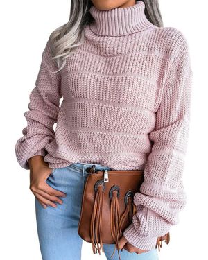 Lily Kim Turtleneck Jumper - Pink