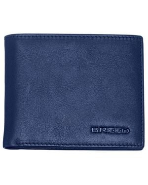 Breed Locke Leather Wallet - Blue