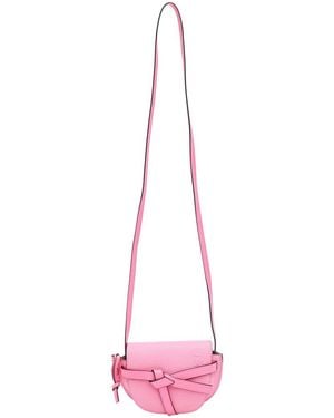Loewe Calfskin Leather Mini Gate Crossbody (Authentic Pre-Loved) - Pink
