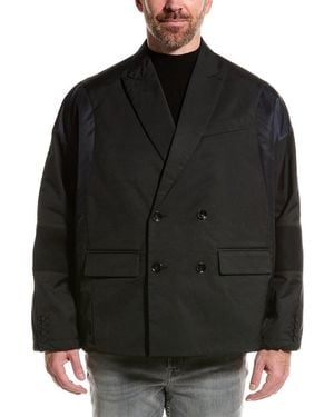 Valentino Wool-Trim Jacket - Black