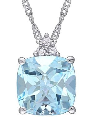 Rina Limor 10k 2.53 Ct. Tw. Diamond & Sky Blue Topaz Pendant Necklace