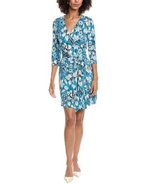 Diane von Furstenberg New Julian Silk Wrap Dress - Blue