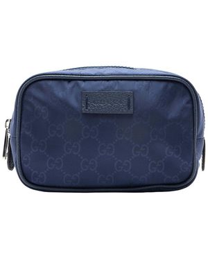 Gucci GG Nylon Toiletry Pouch (authentic Pre-loved) - Blue