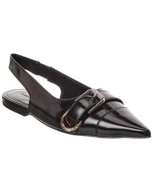 Givenchy Voyou Leather Slingback Ballerina Flat Be500S E28Z 001 - Black