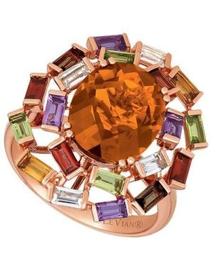 Le Vian Cinnamon Citrine 14K Rose 5.84 Ct. Tw. Citrine Cocktail Ring - White
