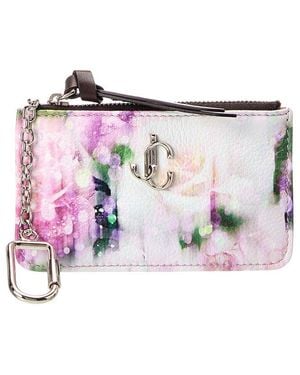 Jimmy Choo Nancy Leather Card Holder - Purple