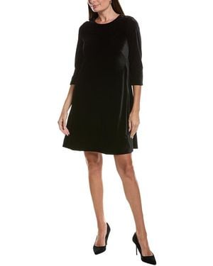 Gretchen Scott Button Up Buttercup Swing Velvet Dress - Black