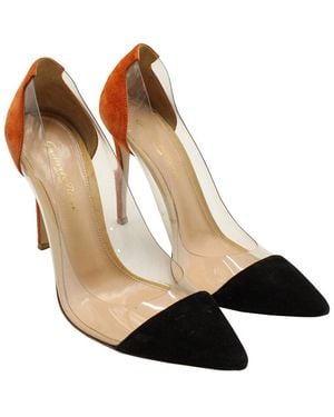 Gianvito Rossi Pvc Plexi Heel (Authentic Pre-Loved) - Natural