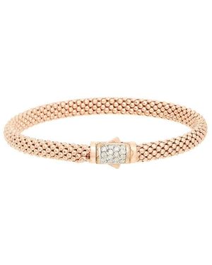 Meshmerise 0.20 Ct. Tw. Diamond 18K Over Bangle Bracelet - White