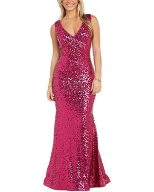 Morgan Sequin Gown - Red