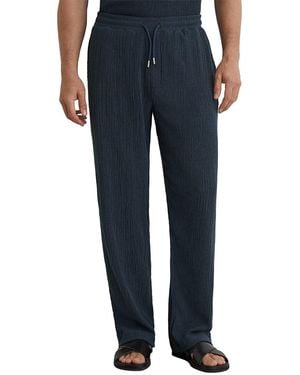 Reiss Carver Textured Trouser Cottons - Blue