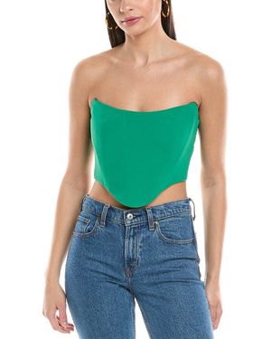 Amanda Uprichard Sabine Crop Top - Green