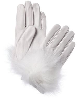 La Fiorentina Leather Gloves - White