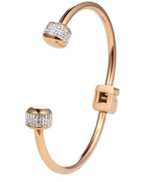 Eye Candy LA The Luxe Collection Titanium Cz Maya Cuff Bracelet - White