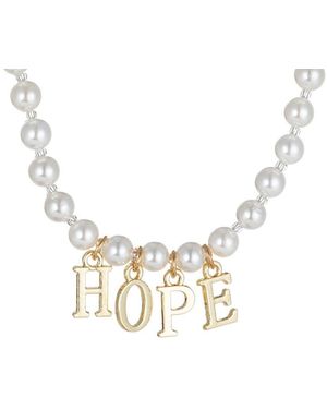 Eye Candy LA The Luxe Collection 6mm Pearl Rosha Necklace - Metallic